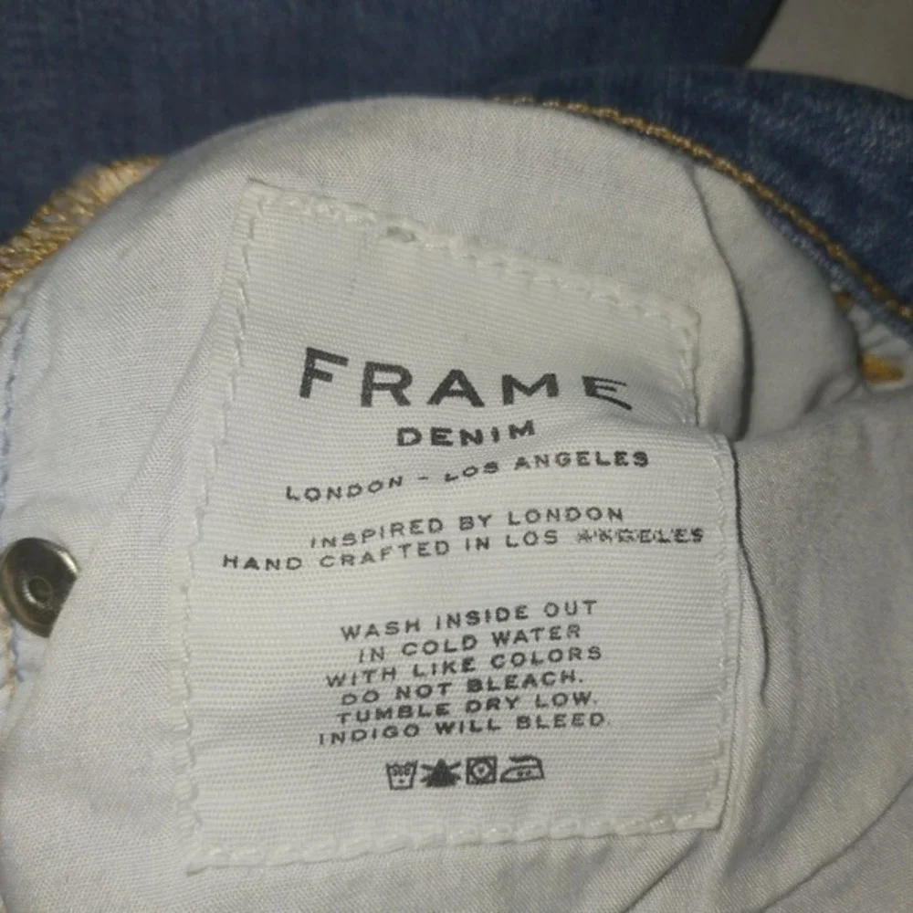 FRAME Le High Skinny Jeans Women's Light Wash Distressed Size‎ 25